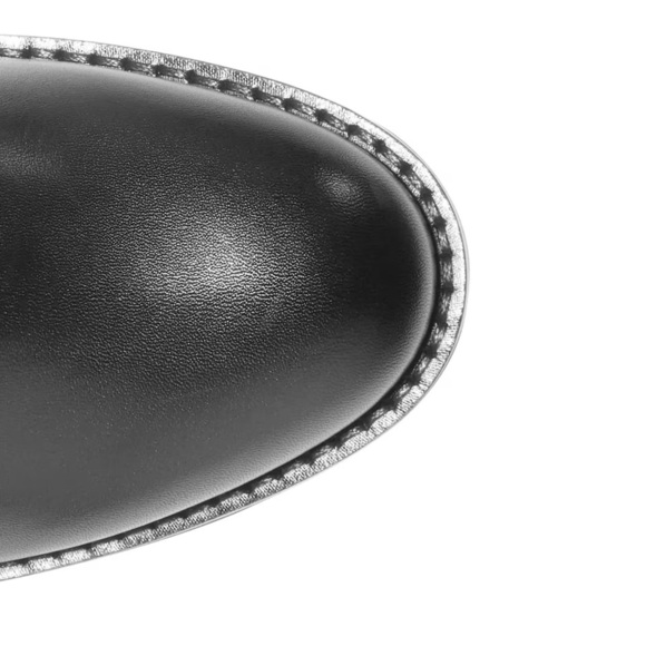 Cole Haan Celestina Tall Leather Boots 9.5M Block Heel Standard Calf Black New - Picture 7 of 8